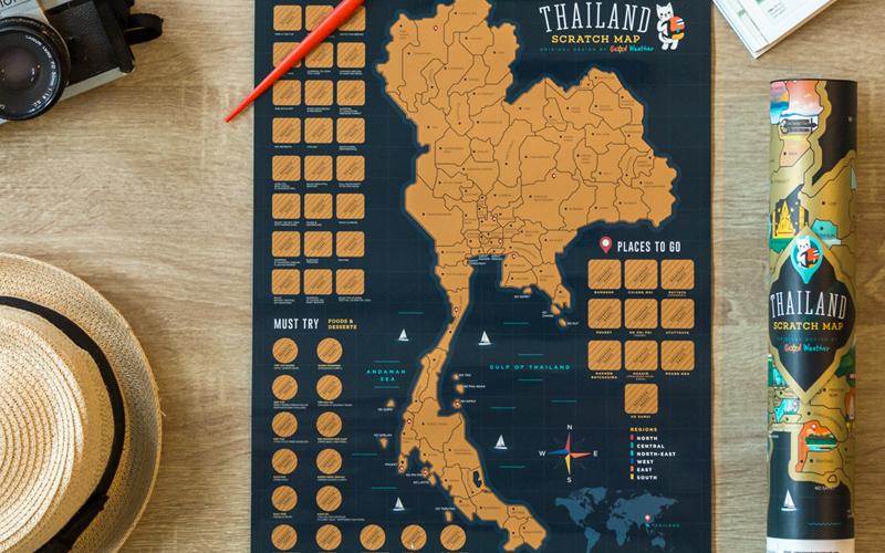 Travel to Thailand - Thailand Scratch Travel Map