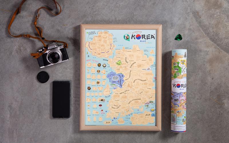 Korea Scratch Travel Map takes you to travel around Korea