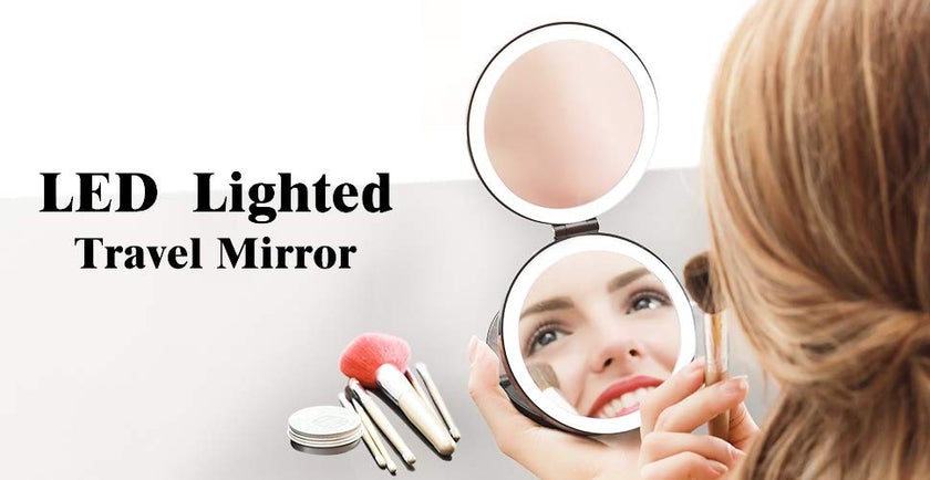 Make a statement with this LED Travel Makeup Mirror
