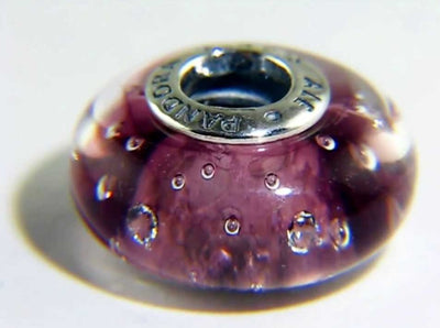 Pandora Purple Fizzle Murano Charm #791616CZ