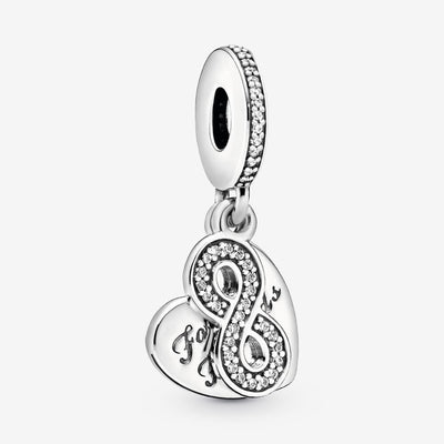 Pandora Forever Friends Heart Dangle Charm #791948CZ