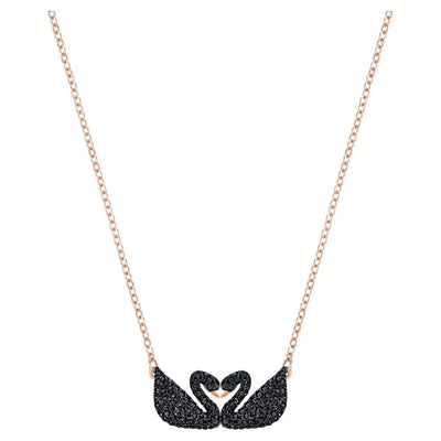 SWAROVSKI Black Iconic Swan necklace #5296468