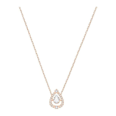 SWAROVSKI Sparkling Dance Pear Necklace - Rose Gold #5451993