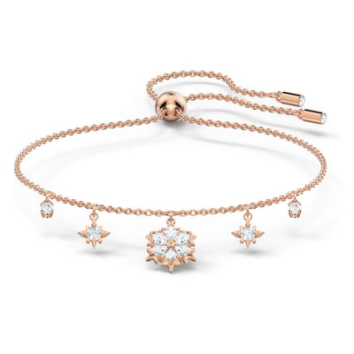 SWAROVSKI Magic Snowflake Bracelet - White & Rose Gold Tone Plated #5558186