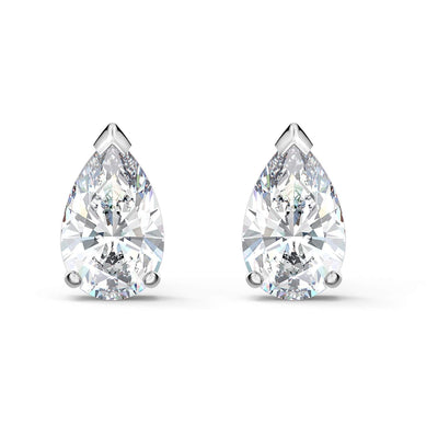 SWAROVSKI Attract Pear Stud Pierced Earrings - White #5563121