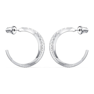 SWAROVSKI Twist Hoop Earrings - White #5563908