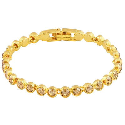 SWAROVSKI Tennis Gold & Clear Crystal Bracelet #992889